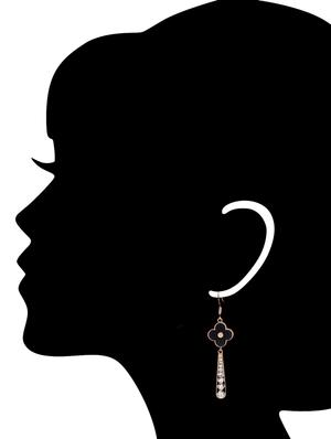 black metal drop earring - 11946532 - Standard Image - 3