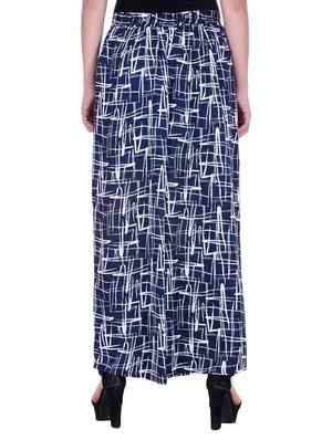 blue crepe palazzos - 11946697 - Standard Image - 3