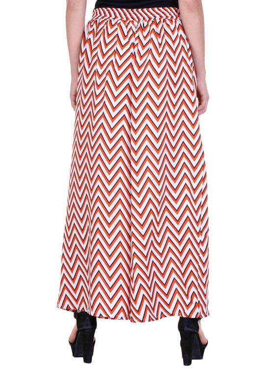 orange crepe palazzo - 11946704 - Zoom Image - 3