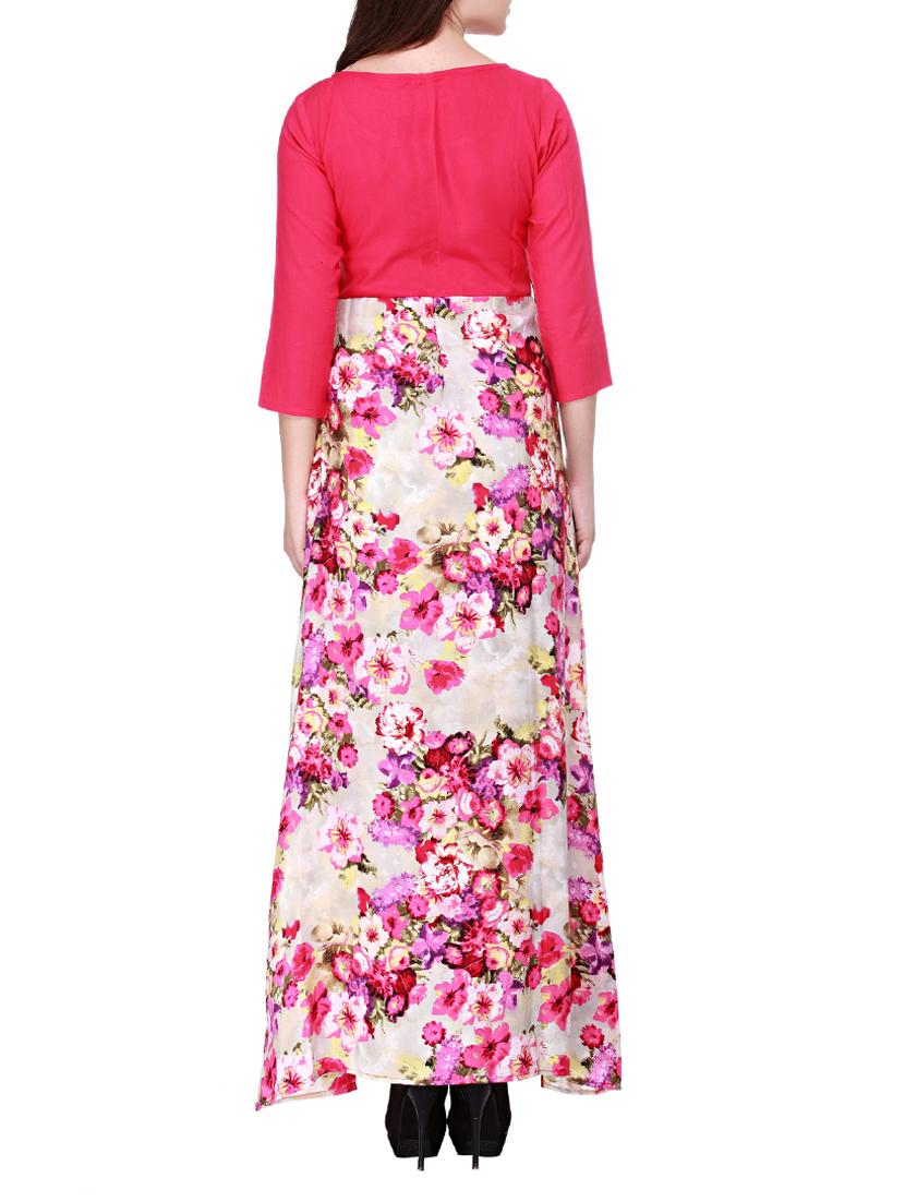 long sleeved floral maxi dress - 11949672 - Zoom Image - 3