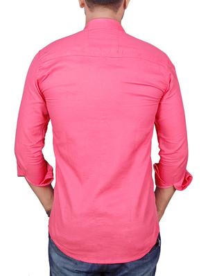 pink cotton casual shirt - 11951226 - Standard Image - 3