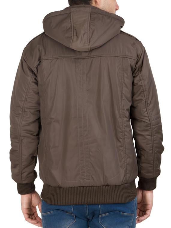 brown polyester blend casual jacket - 11952545 - Zoom Image - 3