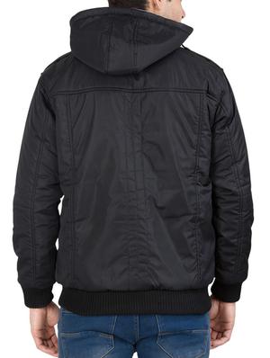 black polyester casual jacket - 11952548 - Standard Image - 3