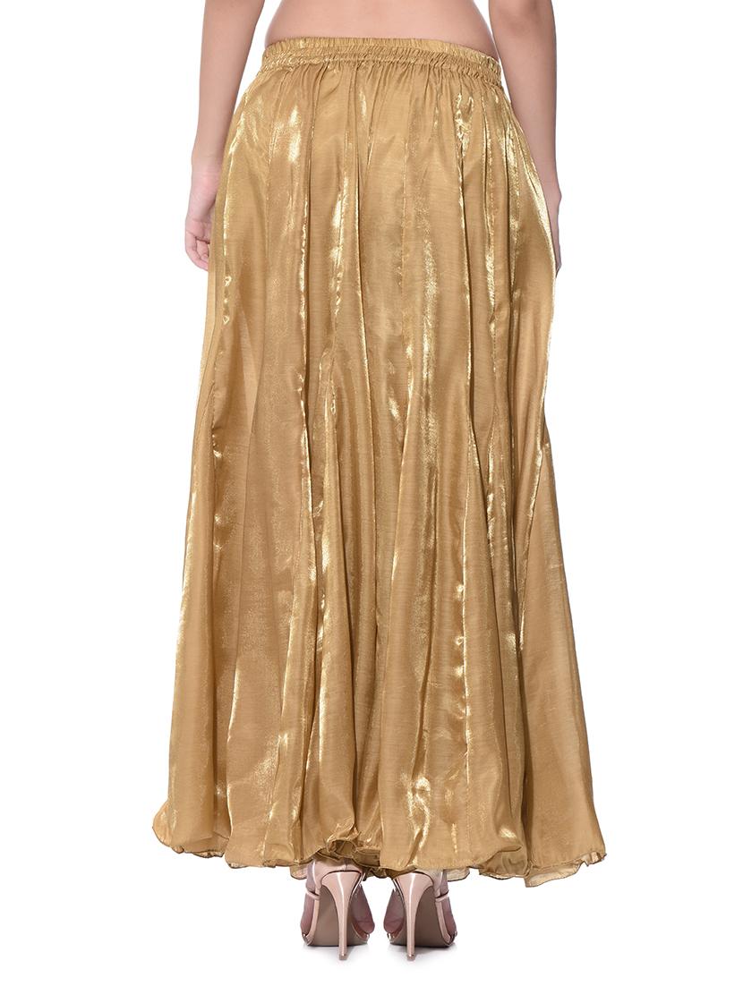 Gold Pure Silk Sharara - 11952692 - Zoom Image - 3