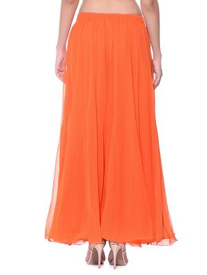 orange chiffon sharara - 11952697 - Standard Image - 3