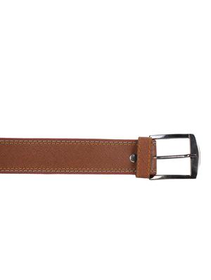 brown color, leatherette belt - 11954513 - Standard Image - 3