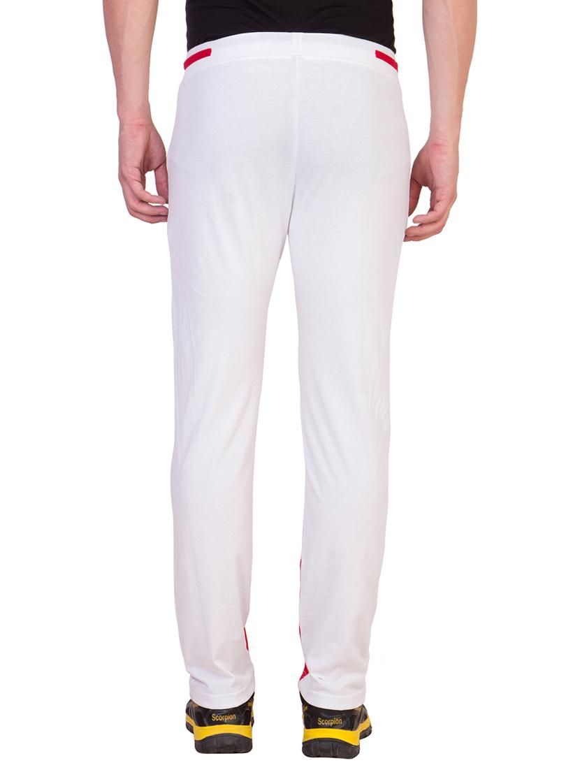 red cotton full length track pant - 12090999 - Zoom Image - 3