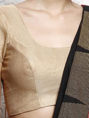 Solid gold faux georgette blouse - 12095424 - Standard Image - 3