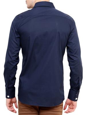 blue cotton casual shirt - 12096551 - Standard Image - 3