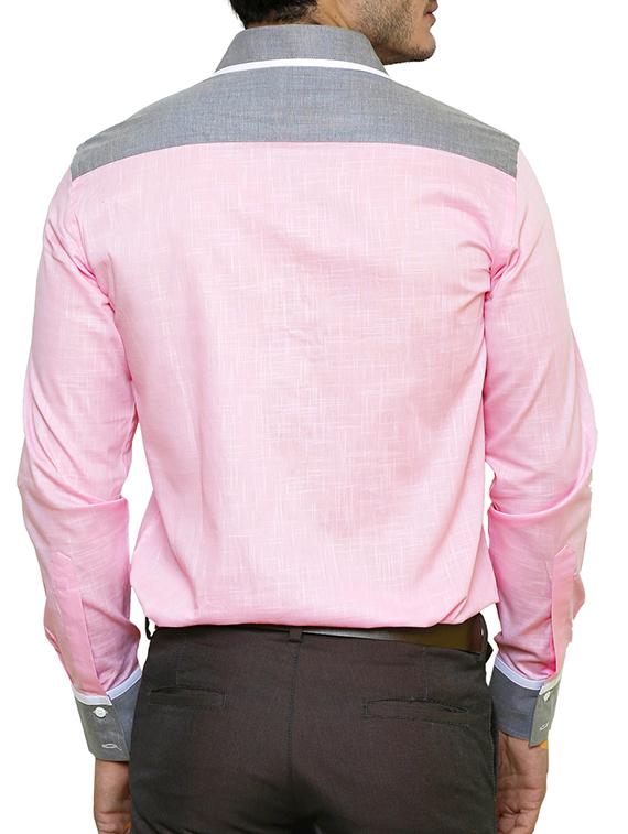 pink cotton casual shirt - 12099517 - Zoom Image - 3
