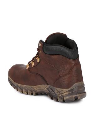 brown leatherette low ankle boot - 12101171 - Standard Image - 3