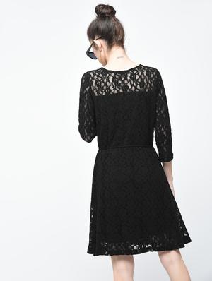 floral laced flared dress - 12107549 - Standard Image - 3