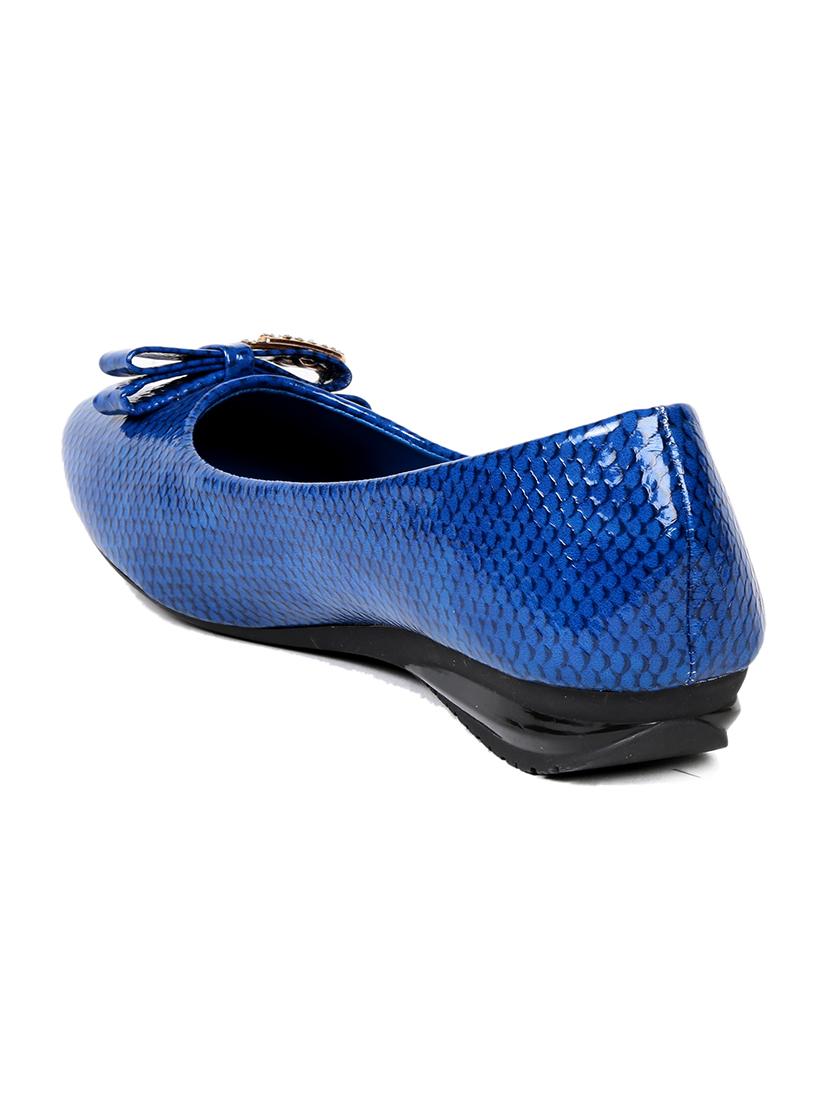 blue leather ballerina - 12109309 - Zoom Image - 3