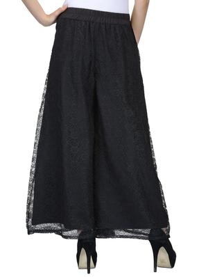 black crepe palazzos - 12132454 - Standard Image - 3