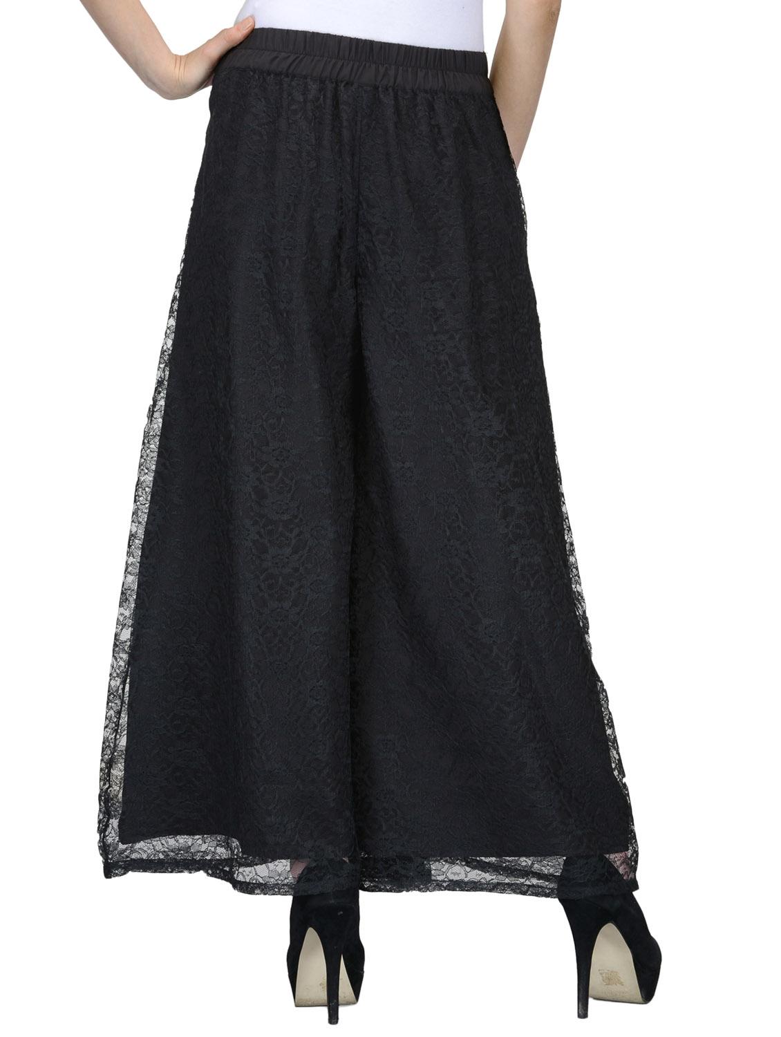 black crepe palazzos - 12132454 - Zoom Image - 3