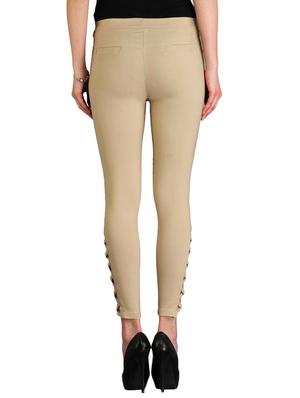beige cotton jeggings - 12150252 - Standard Image - 3