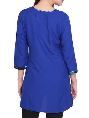 blue rayon kurta - 12157127 - Standard Image - 3