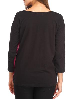 pink and black cotton regular top - 12158233 - Standard Image - 3