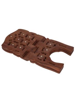 wooden hand carved holy book stand - 12163987 - Standard Image - 3