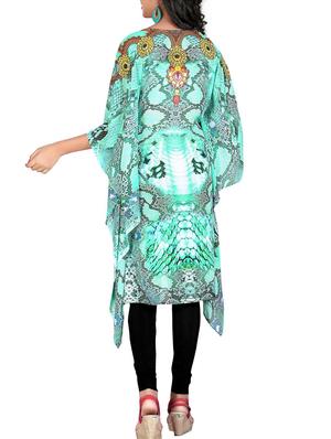 multi colored georgette kaftan - 12166857 - Standard Image - 3
