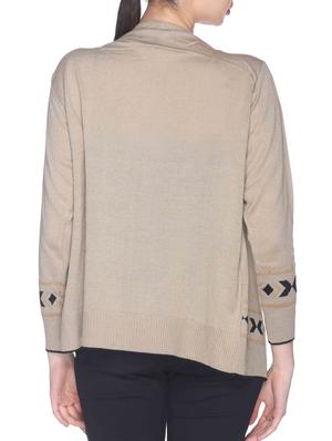 brown woven waterfall shrug - 12192462 - Standard Image - 3