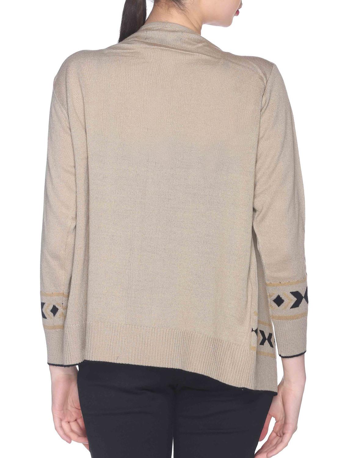 brown woven waterfall shrug - 12192462 - Zoom Image - 3
