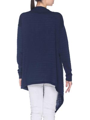 navy blue acrylic waterfall shrug - 12192465 - Standard Image - 3