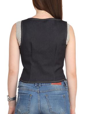 black denim summer jacket - 12197551 - Standard Image - 3