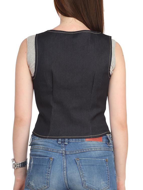 black denim summer jacket - 12197551 - Zoom Image - 3