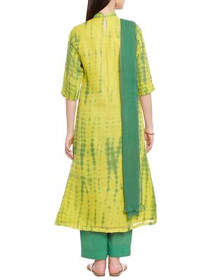 tie & dye printed unstitched pant suit - 12219755 - Standard Image - 3