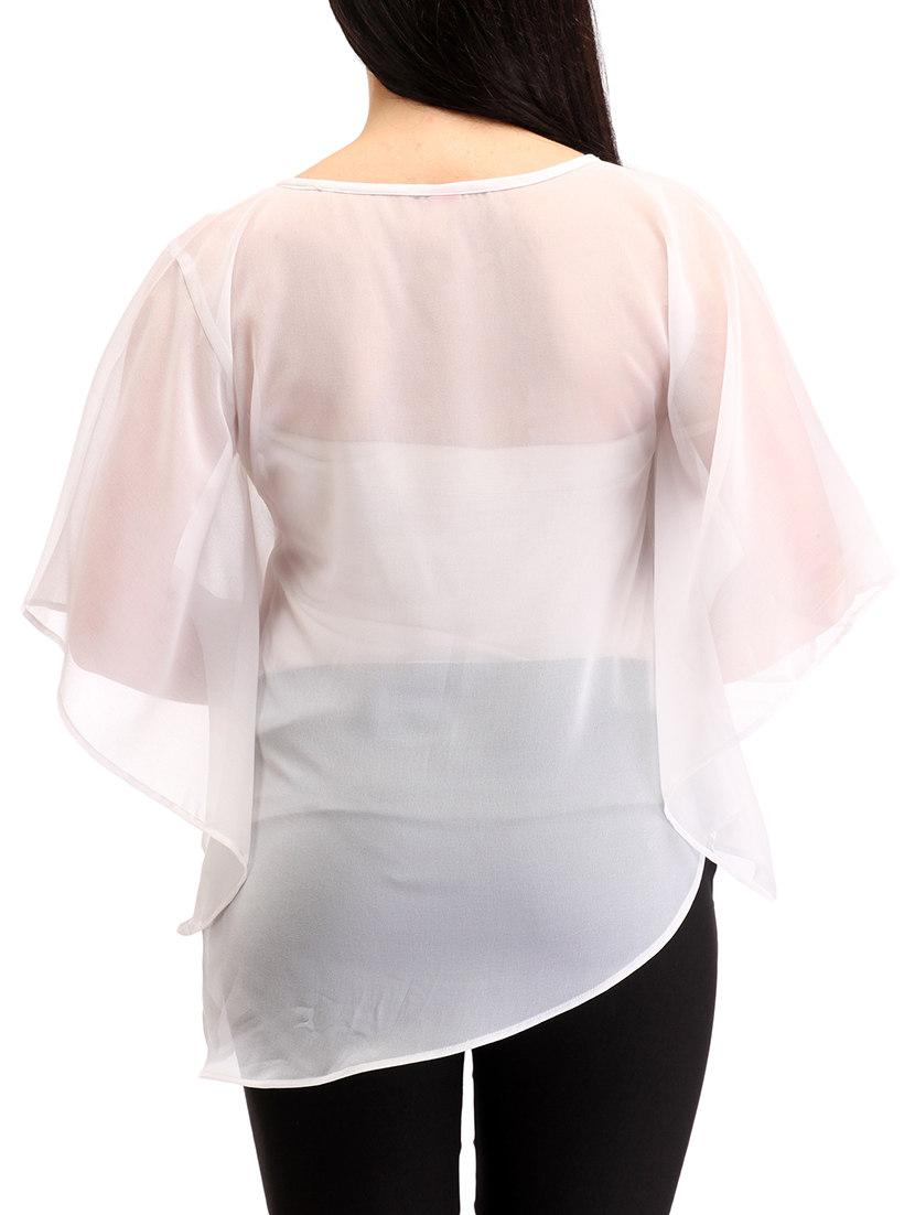 asymmetric hem sheer kaftan - 12220445 - Zoom Image - 3