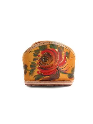 mustard hand painted silk mojris - 12241604 - Standard Image - 3