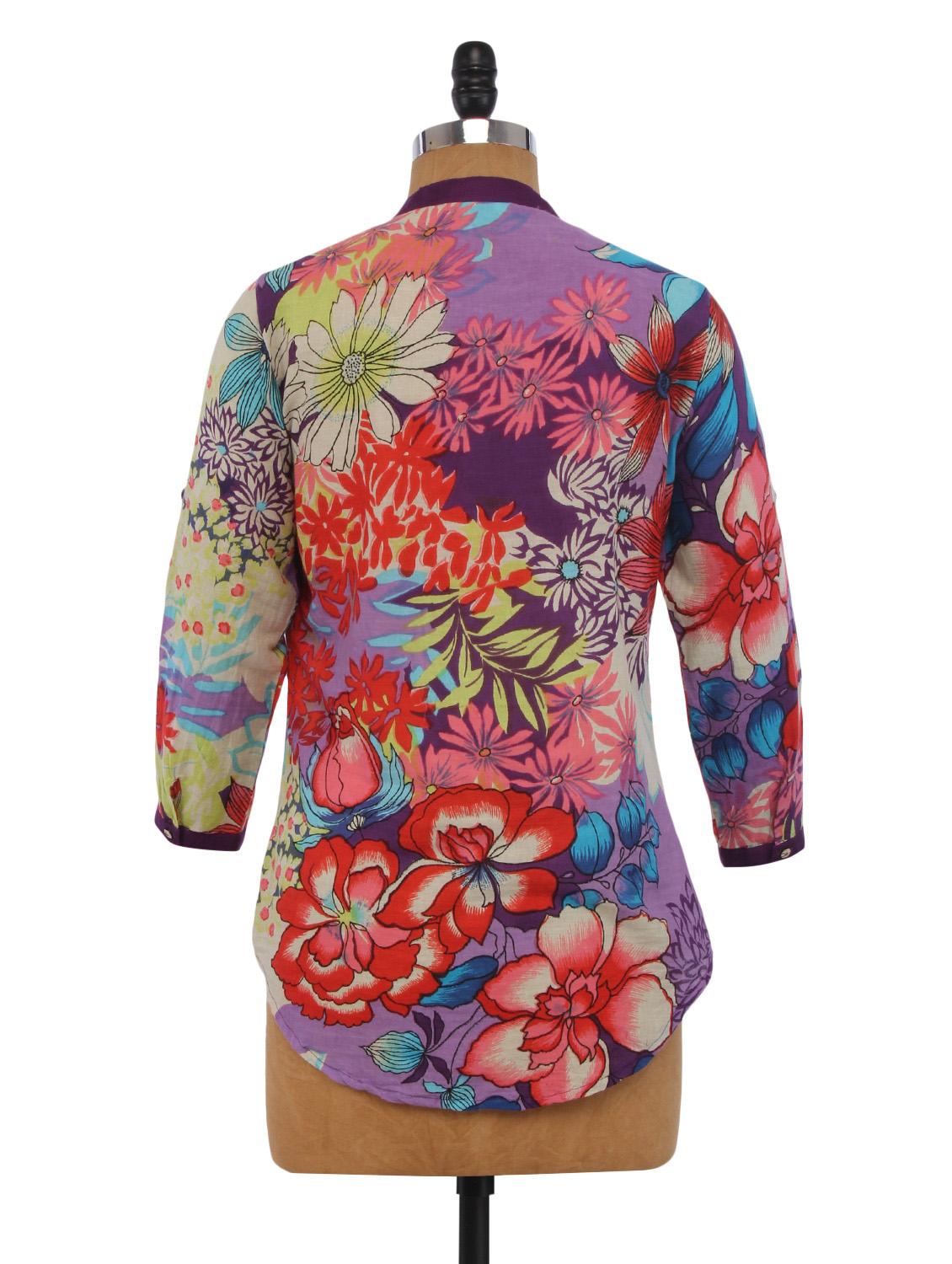multicolored cotton printed top - 1224369 - Zoom Image - 3