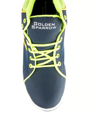 blue fabric & synthetic lace up sneakers - 12246782 - Standard Image - 3