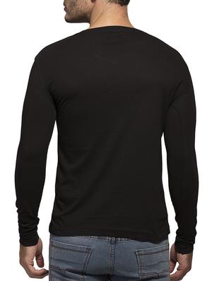 solid black cotton t-shirt - 12247247 - Standard Image - 3