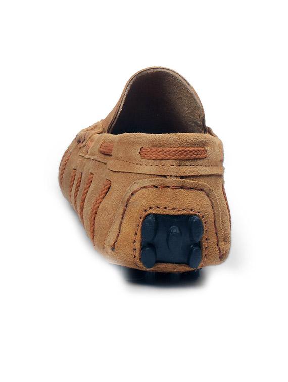tan leather slip on loafers - 12247499 - Zoom Image - 3