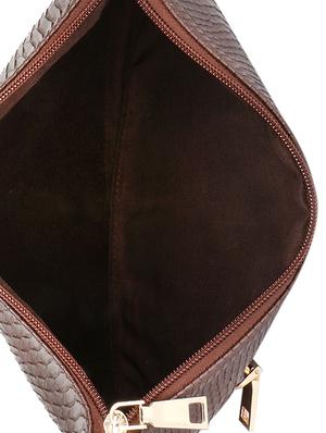 brown leatherette pouch - 12248904 - Standard Image - 3