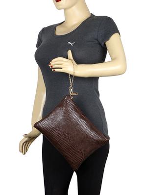 brown leatherette pouch - 12248904 - Standard Image - 6