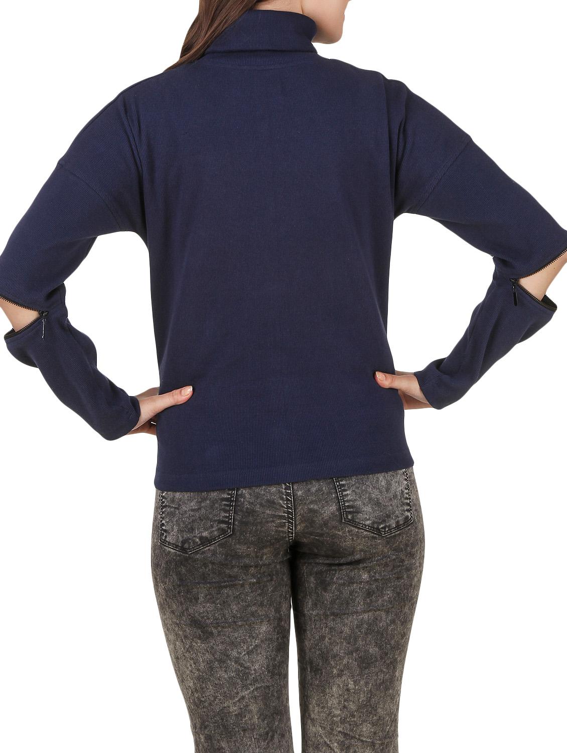 navy blue cotton pullover - 12251261 - Zoom Image - 3