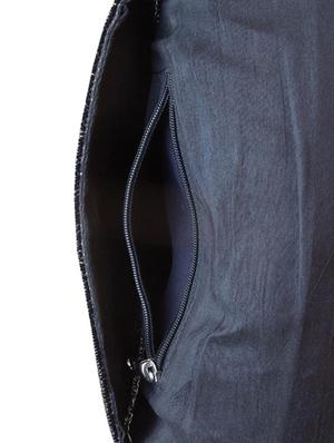 black, white silk embellished purse - 1225192 - Standard Image - 3
