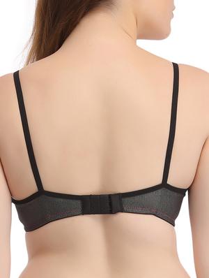 black cotton tshirt bra - 12258990 - Standard Image - 3