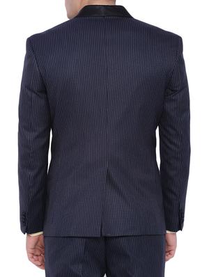 navy blue polyester formal blazer - 12268469 - Standard Image - 3