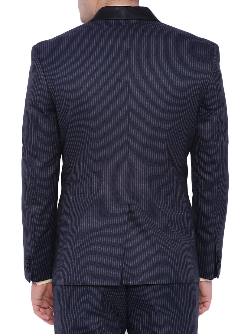 navy blue polyester formal blazer - 12268469 - Zoom Image - 3