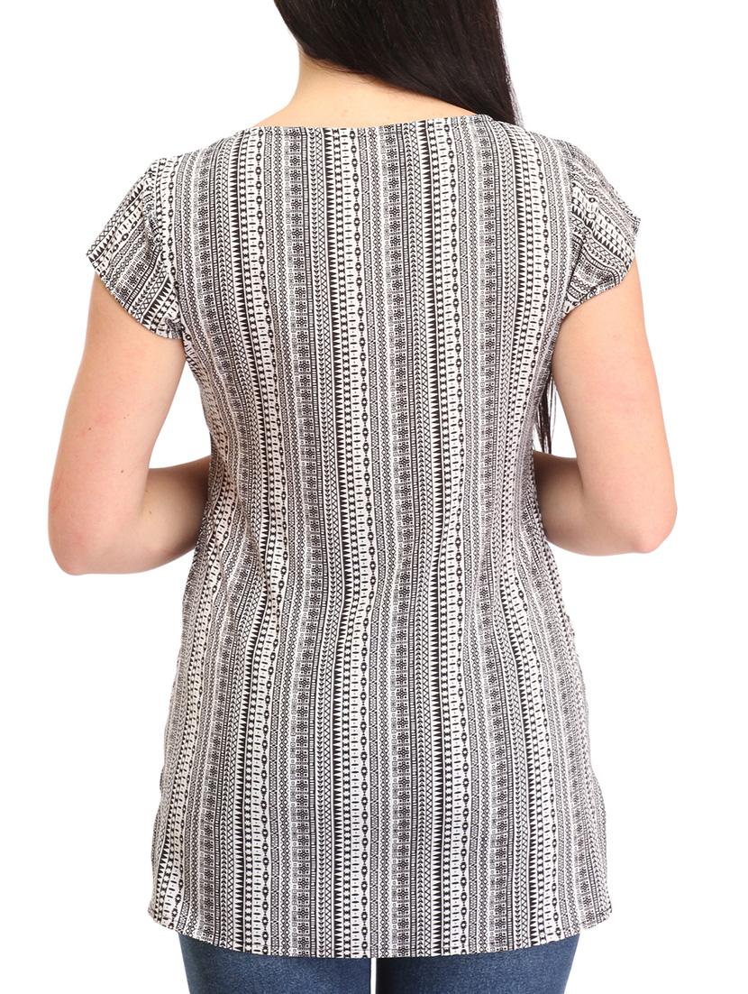round neck side slit top - 12271022 - Zoom Image - 3