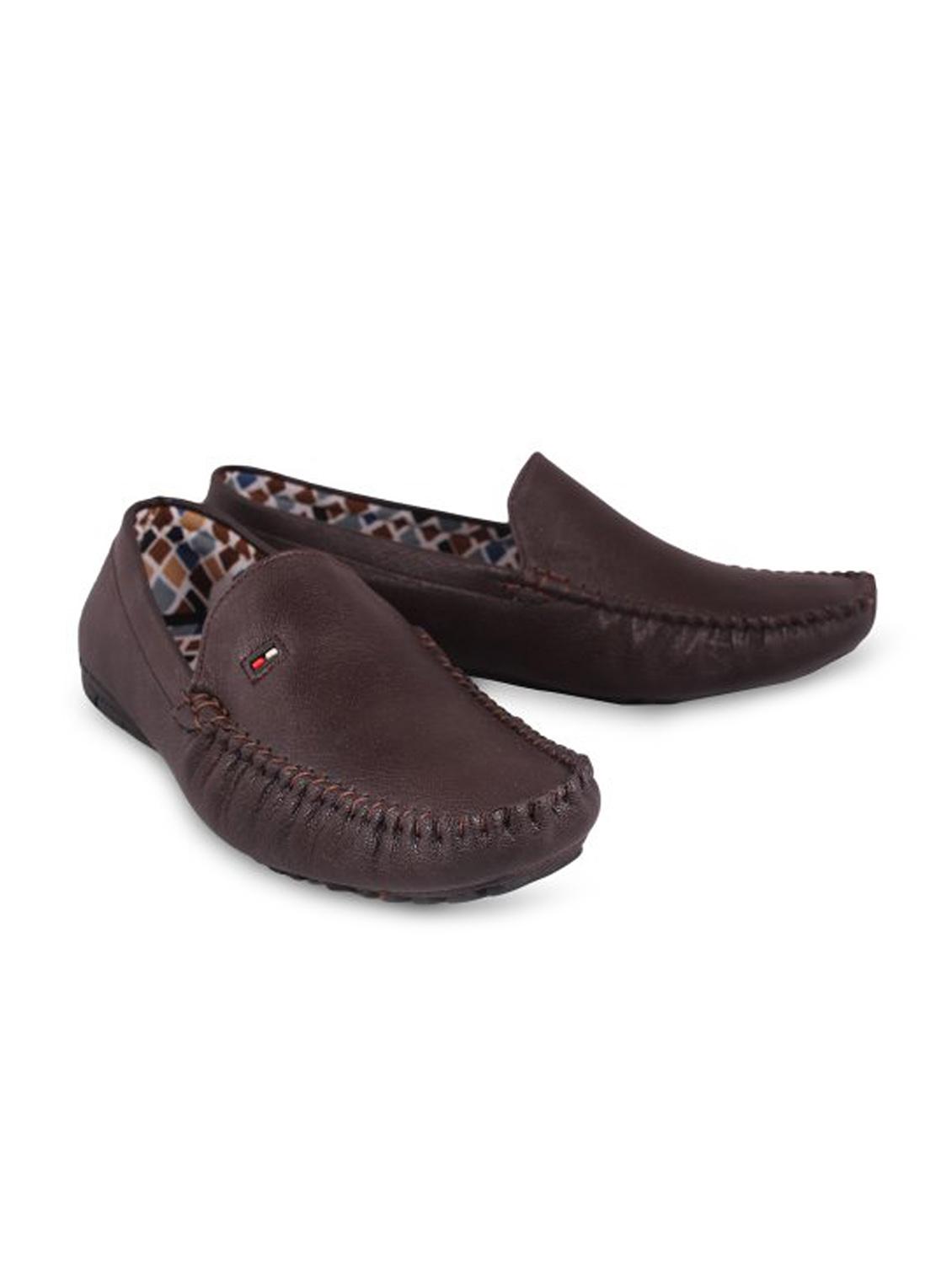 brown synthetic slip on loafers - 12272900 - Zoom Image - 3