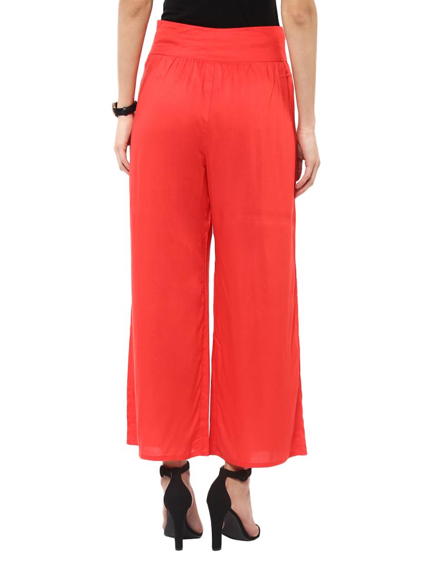 peach rayon palazzo - 12272991 - Zoom Image - 3
