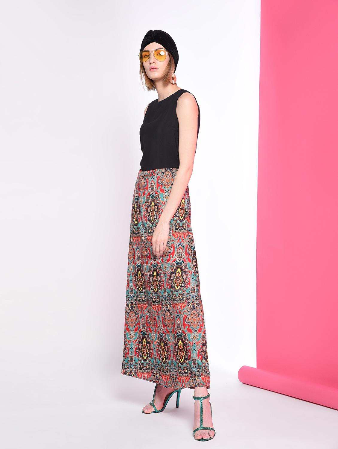 Damask print maxi dress - 12276740 - Zoom Image - 3