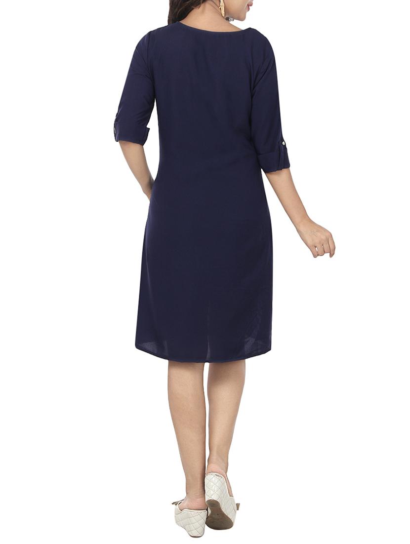 chevron key hole front dress - 12276765 - Zoom Image - 3