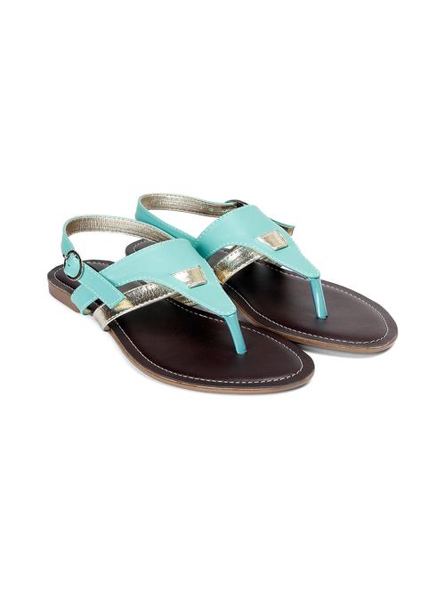 blue faux leather sandal - 12331706 - Standard Image - 1