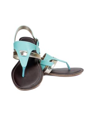 blue faux leather sandal - 12331706 - Standard Image - 3